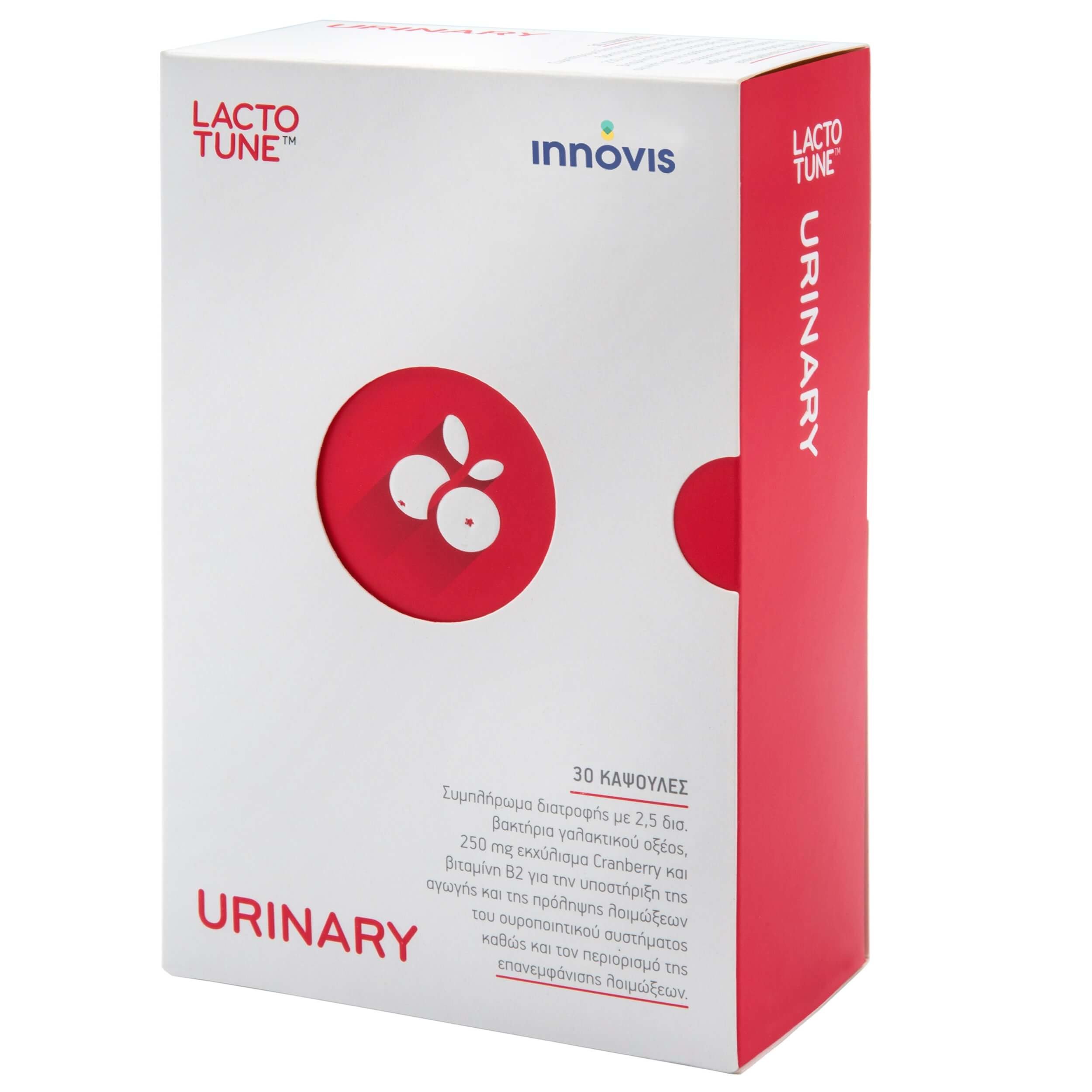 Lactotune Lactotune Urinary Συμπλήρωμα Διατροφής που Προλαμβάνει, Περιορίζει τον Κίνδυνο Επανάληψης των Λοιμώξεων του Ουροποιητικού 30caps