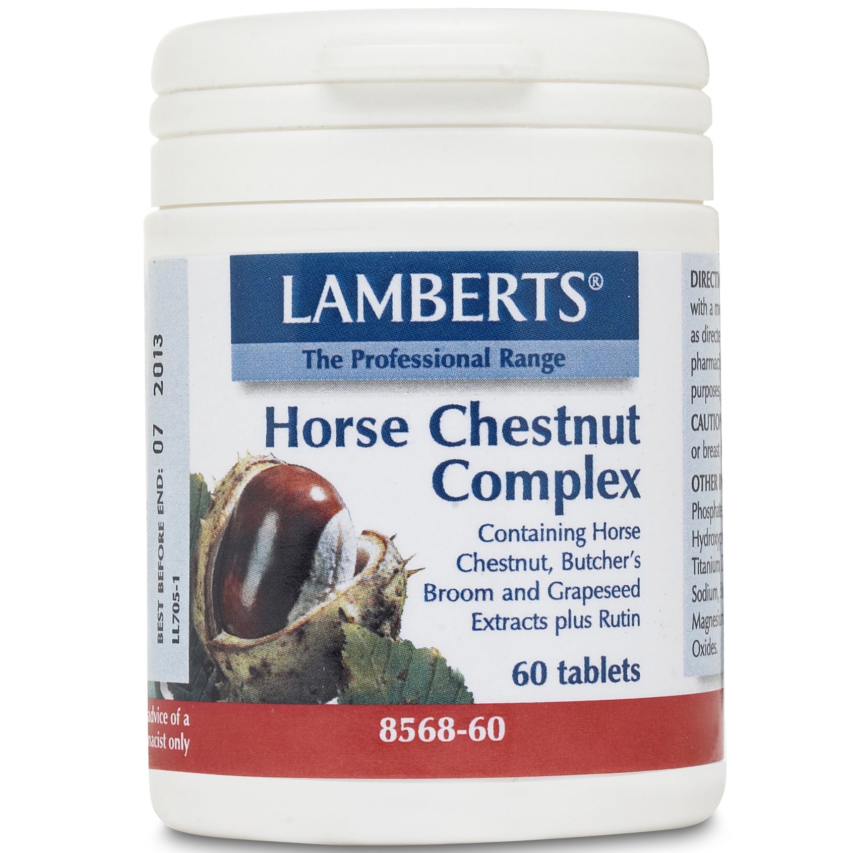 Lamberts Horse Chestnut Complex Συμπλήρωμα Διατροφής Κατάλληλο για την Φυσιολογική Φλεβική Λειτουργία 60Tablets