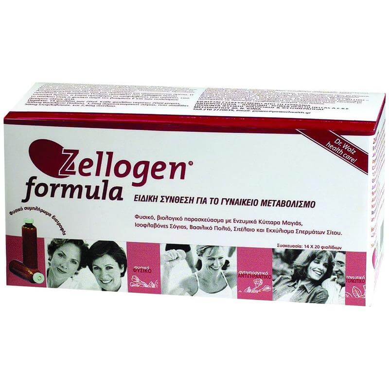 Power Health Zellogen Formula Ολοκληρωμένη Φόρμουλα για Τόνωση των Γυναικών στην Περίοδο της Εμμηνόπαυσης 14x20ml