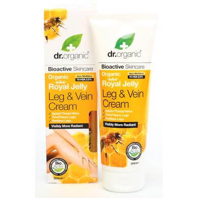 Dr Organic Organic Royal Jelly Leg & Vein Cream Κρέμα Για Κουρασμένα Πόδια Και Ευρυαγγείες 200ml