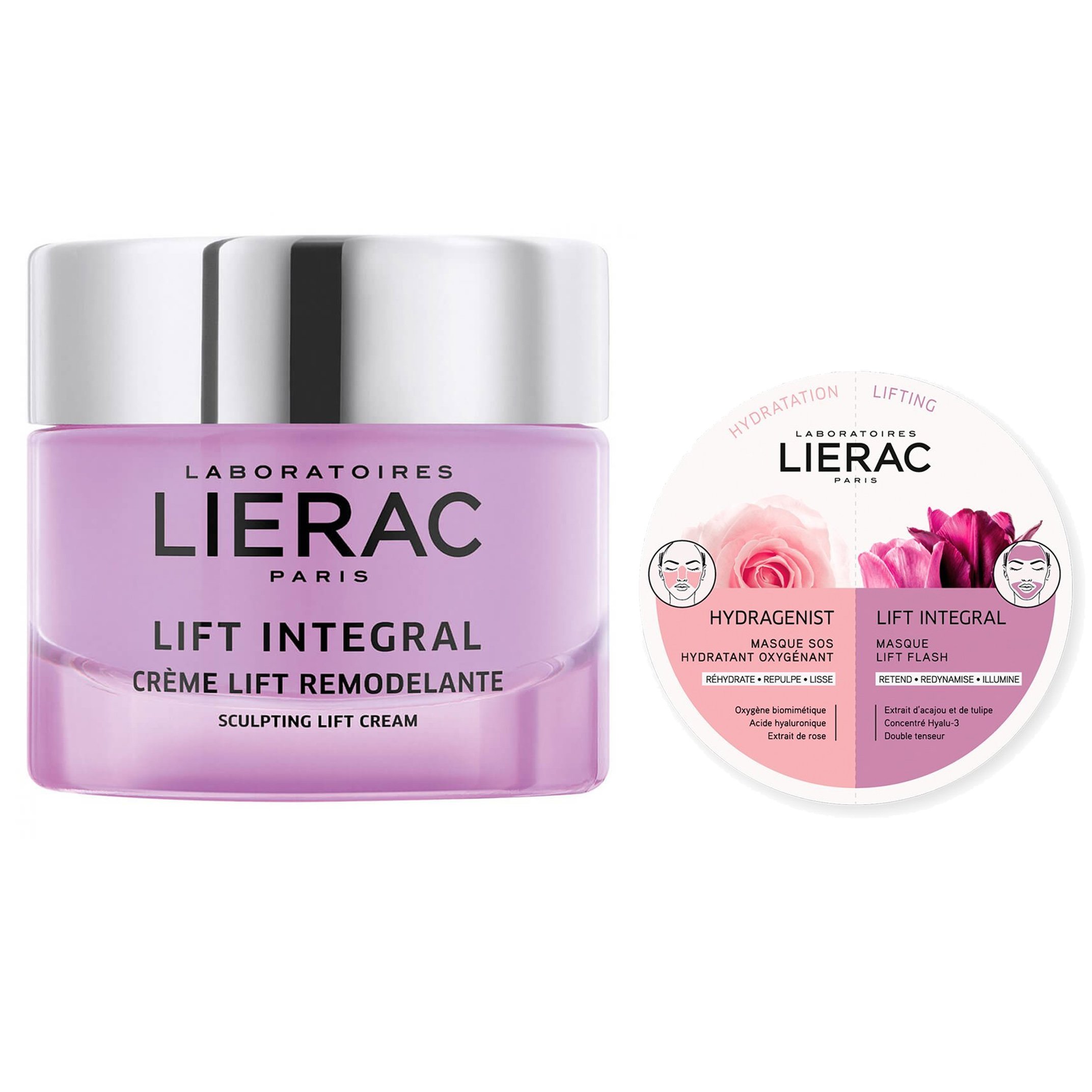 Lierac Πακέτο Προσφοράς Lift Integral Creme 50ml & Duo Masks Hydragenist Masque SOS Hydratant Oxygenant & Lift Integral Masque Lift Flash 2x6ml