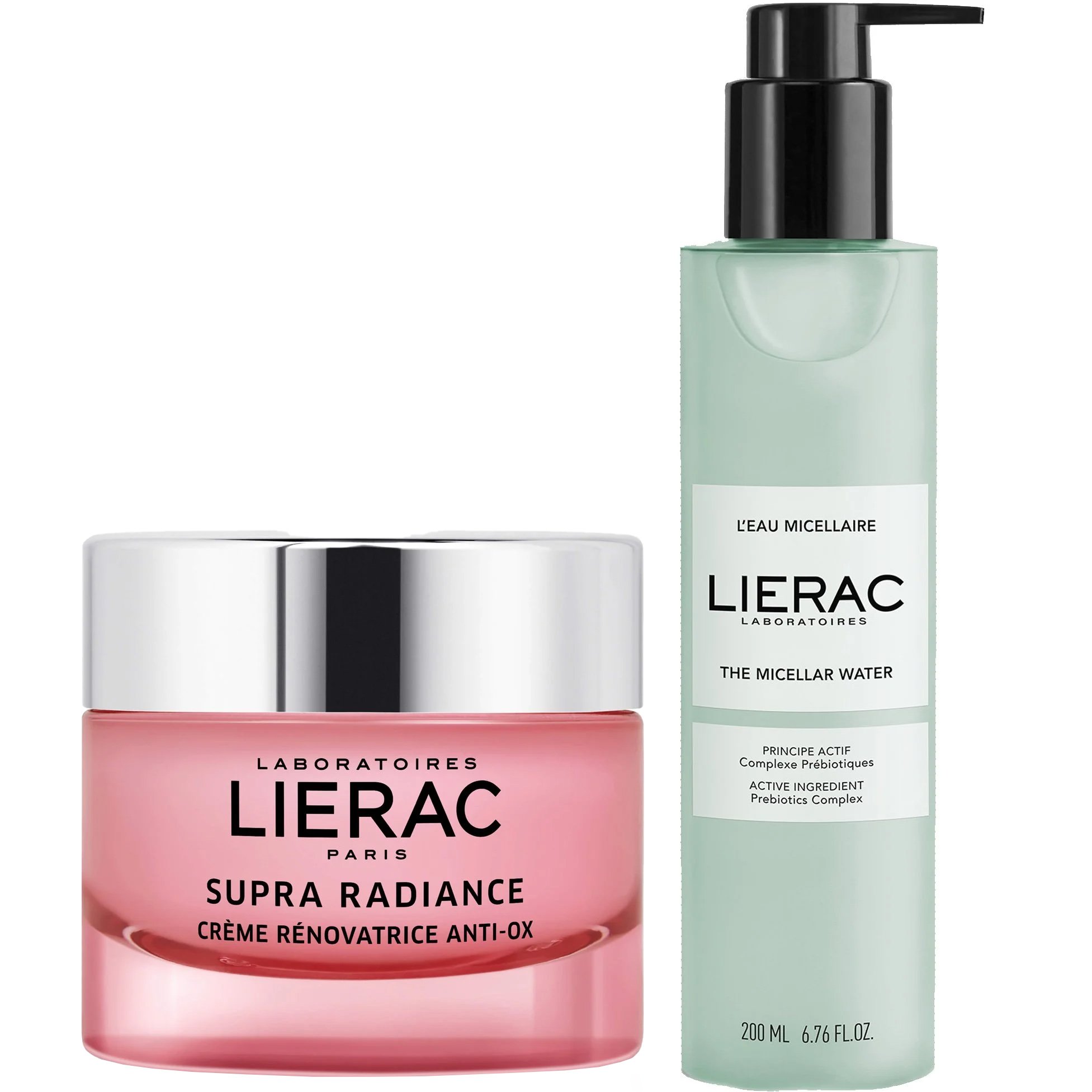 Lierac Πακέτο Προσφοράς Supra Radiance Creme Renovatrice Anti-Ox 50ml & The Micellar Water Prebiotics Complex Cleanser 200ml