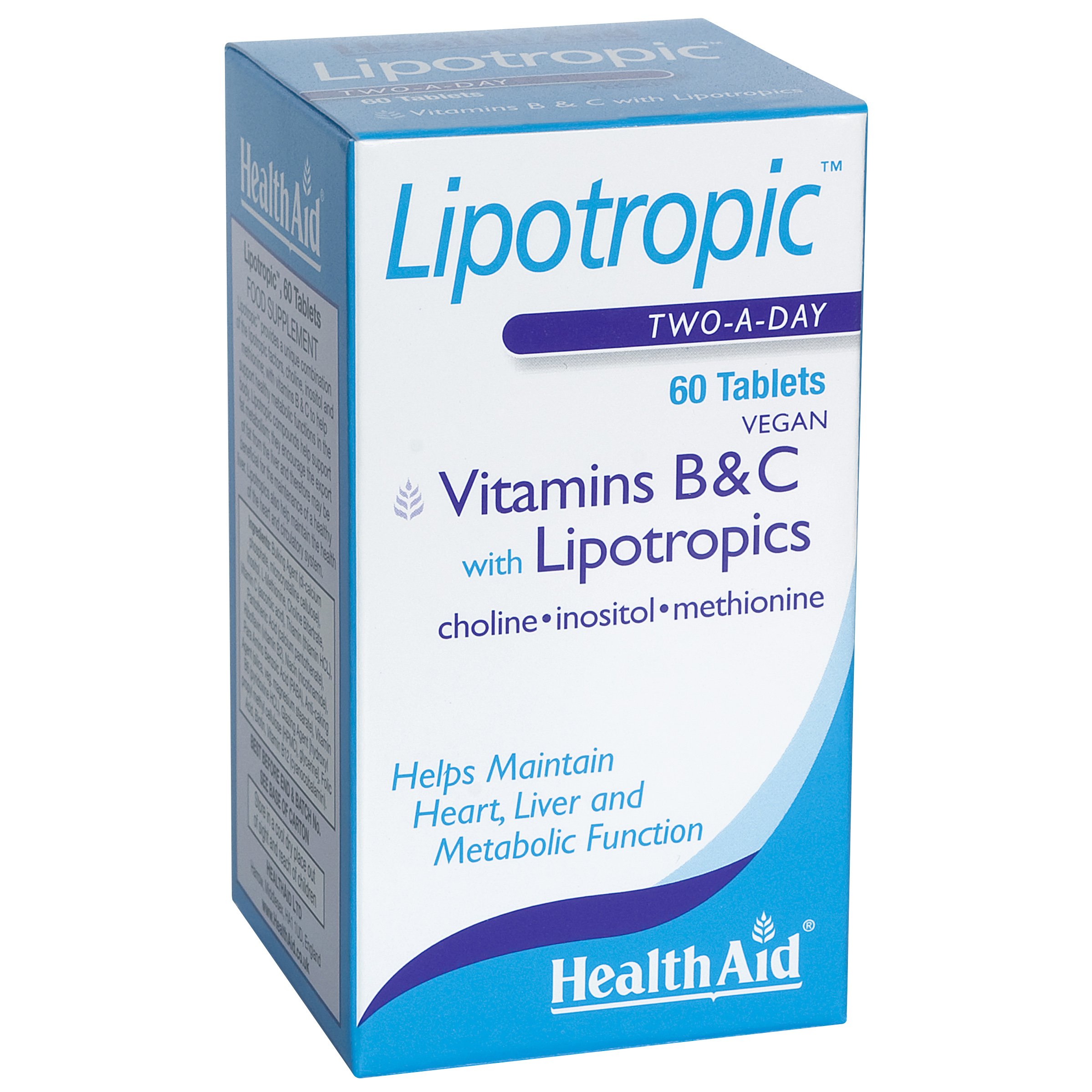 Health Aid Lipotropics with Vitamins B & C Ενισχύει τις Μεταβολικές Λειτουργίες 60 Tablets