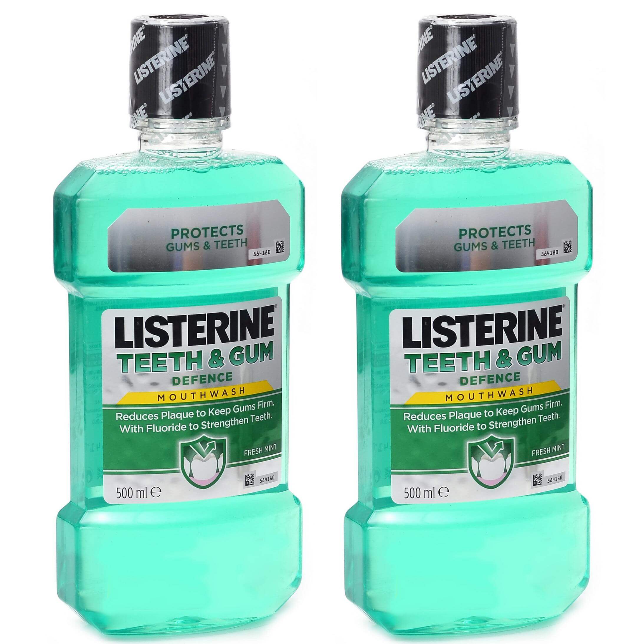 Listerine Πακέτο Προσφοράς Teeth & Gum Defence Ενδυναμώνει τα Δόντια & Προστατεύει τα Ούλα 2x500ml 1+1 Δώρο