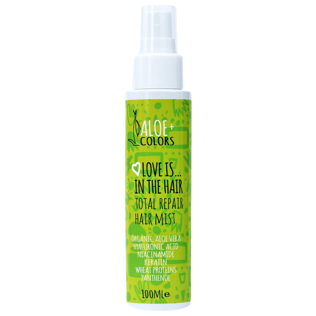 Aloe+ Colors Love Is In The Hair Total Repair Hair Mist Επανορθωτικό Mist Μαλλιών για Ενυδάτωση & Θρέψη 100ml 53052