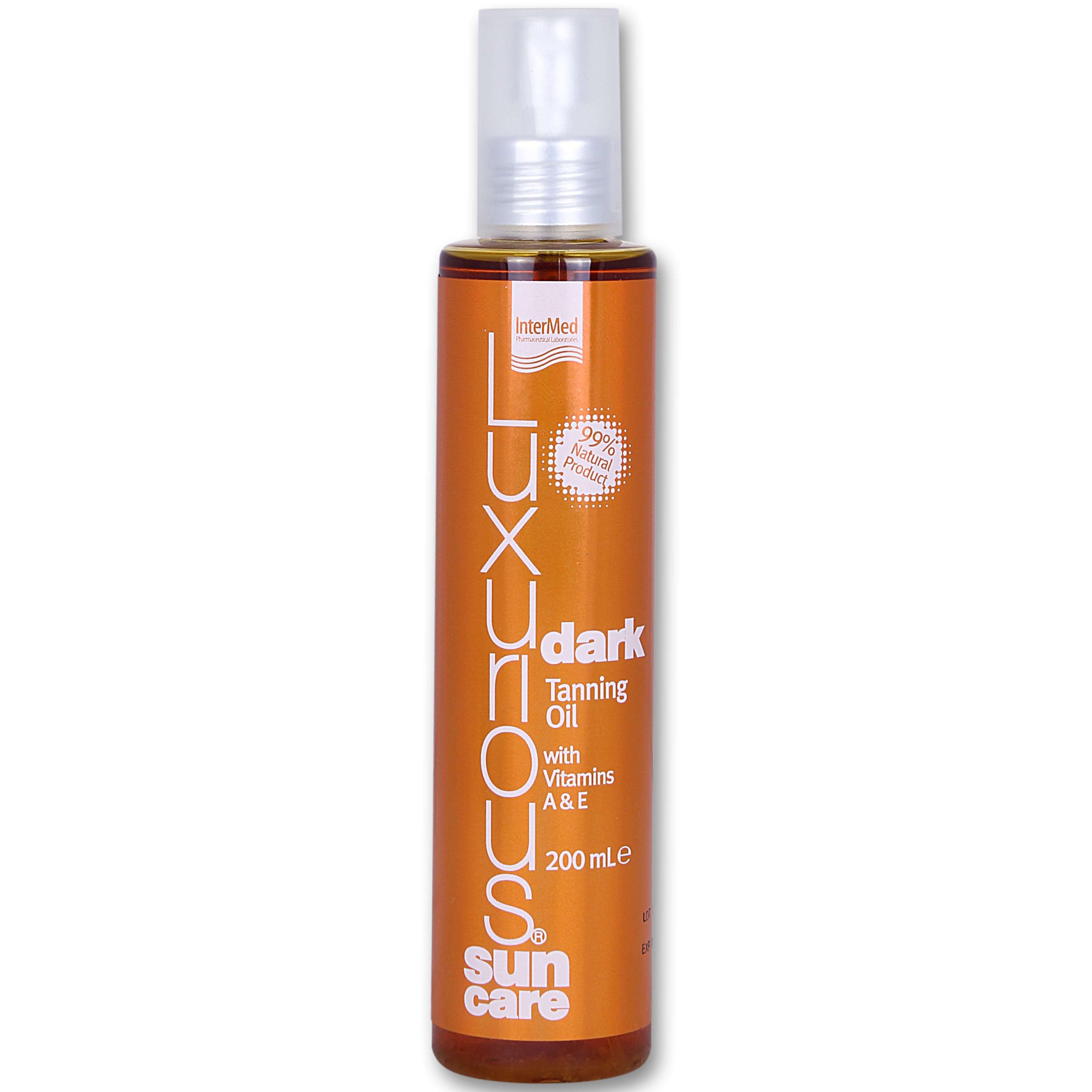 Luxurious Sun Care Dark Tanning Oil Ξηρό Λάδι Σώματος Έντονου Μαυρίσματος, Μεταξένια Σύνθεση Ενυδάτωσης σε Βάθος 200ml