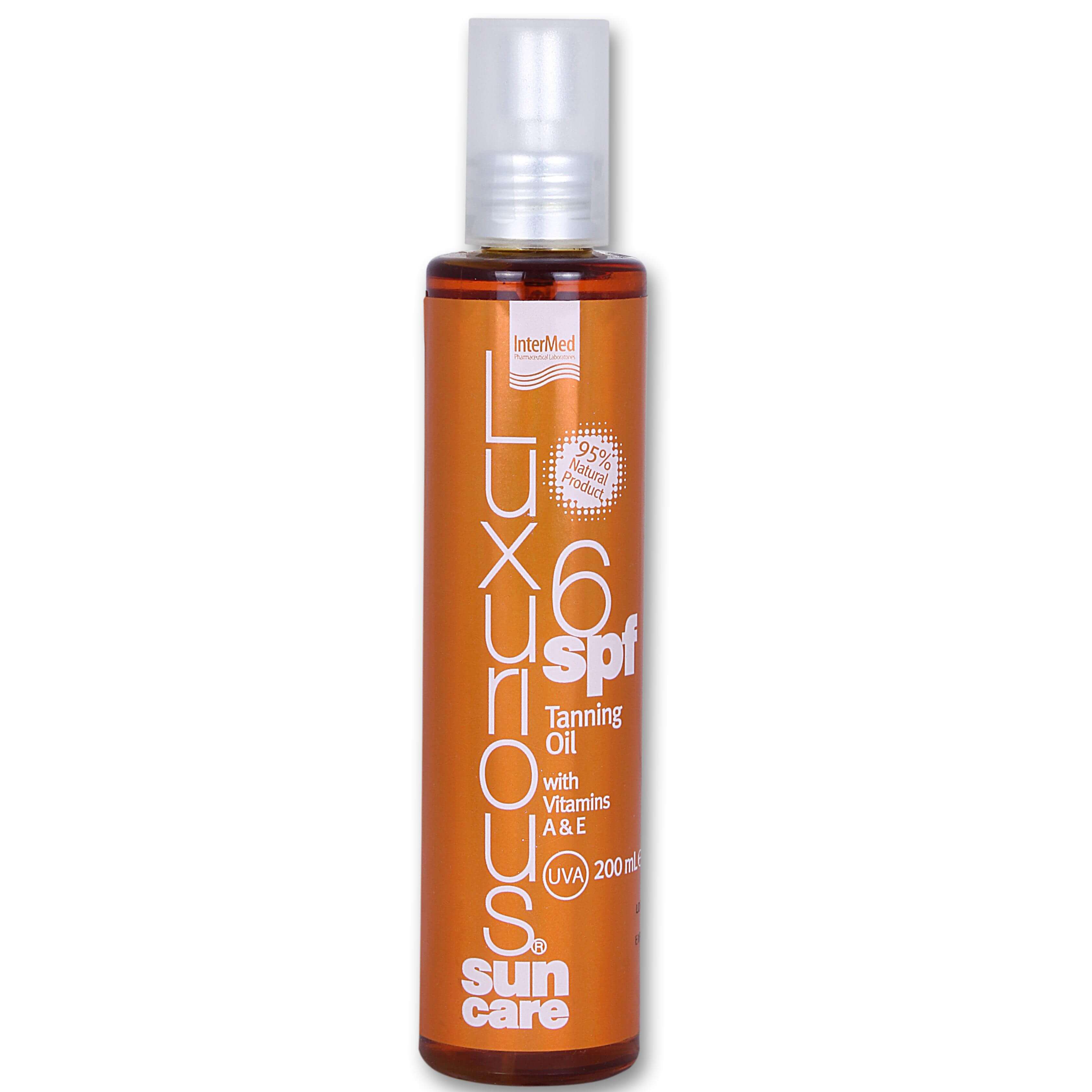 Luxurious Sun Care Tanning Oil With Vitamins A&E Spf6, Ξηρό Λάδι για Γρήγορο & Έντονο Μαύρισμα με Βιταμίνες Α&Ε 200ml