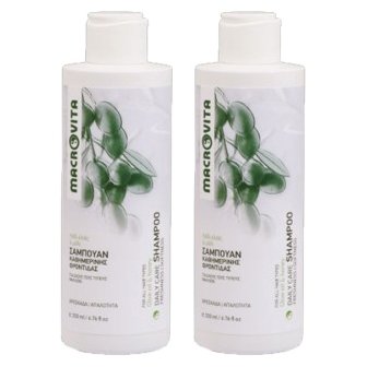 Macrovita Shampoo Καθημερινής Φροντίδας Σαμπουάν με Λάδι Ελιάς & Μέλι 2 x 200ml