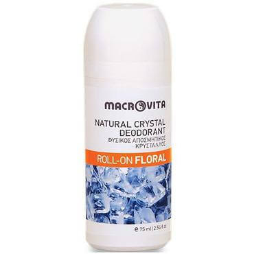 Macrovita Φυσικός Αποσμητικός Κρύσταλλος Roll-On Άρωμα Floral 75ml