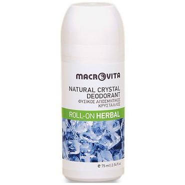 Macrovita Φυσικός Αποσμητικός Κρύσταλλος Roll-On Άρωμα Herbal 75ml