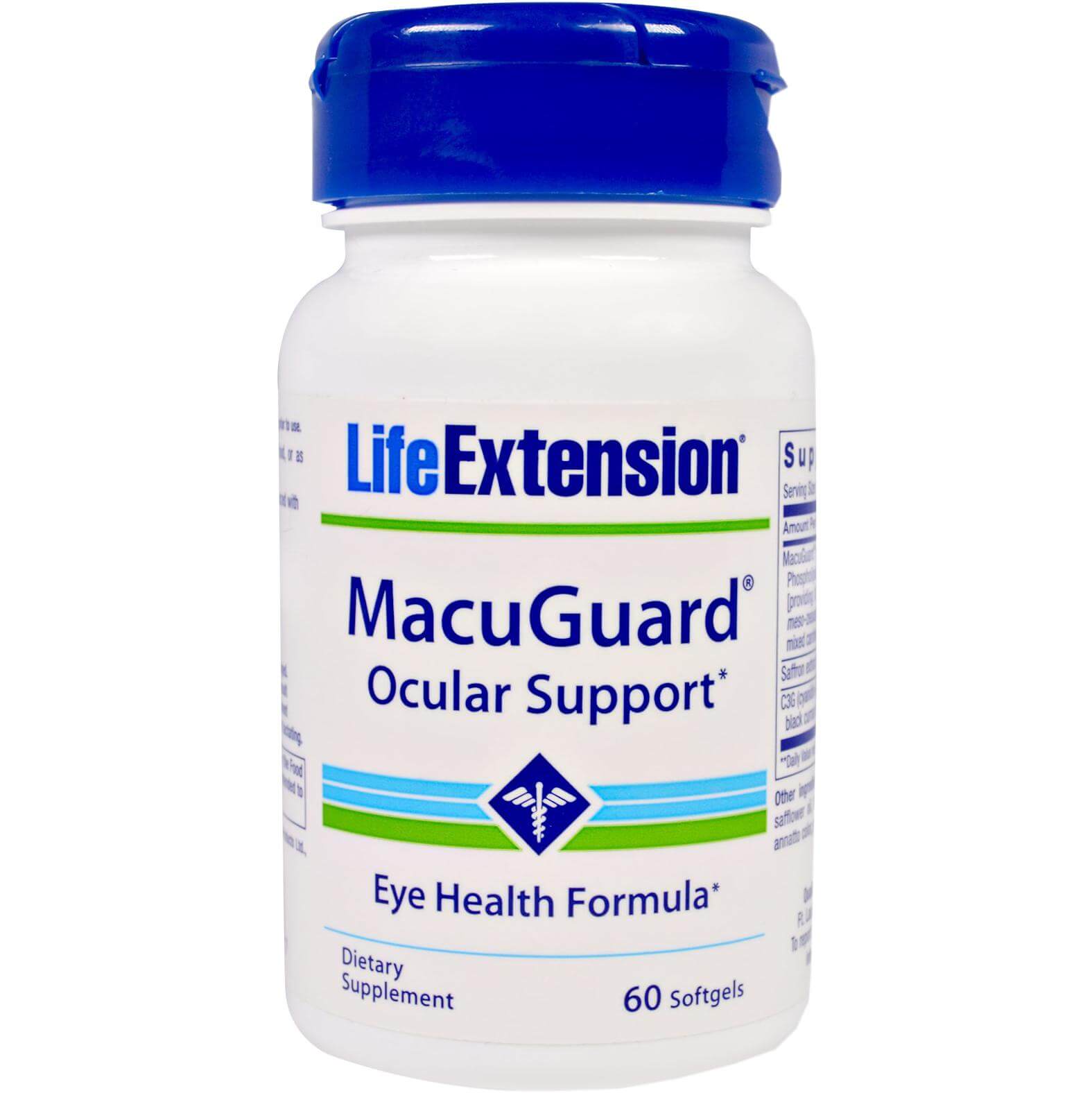 Life Extension MacuGuard Ocular Support Συμπλήρωμα Διατροφής που Συμβάλλει στην Υγεία των Ματιών 60softgels