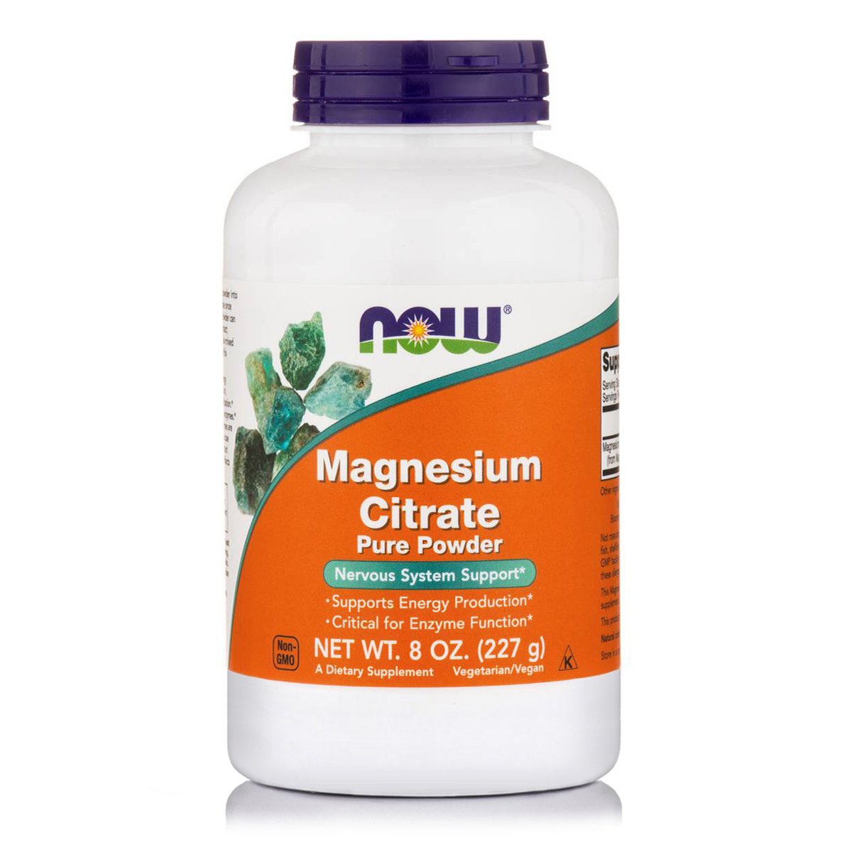 Now Now Foods Magnesium Citrate Pure Powder (Vegetarian) Συμπλήρωμα Διατροφής που Υποστηρίζει την Νευρομυική Λειτουργία 227gr
