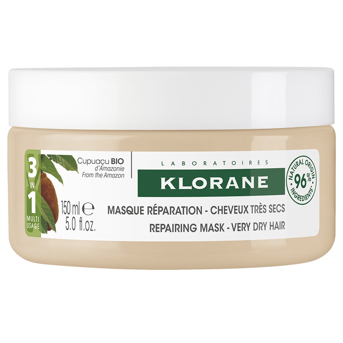 Klorane Cupuacu Hair Repairing Μάσκα Θρέψης & Επανόρθωσης για Ξηρά Μαλλιά με Βιολογικό Βούτυρο Cupuacu 150ml
