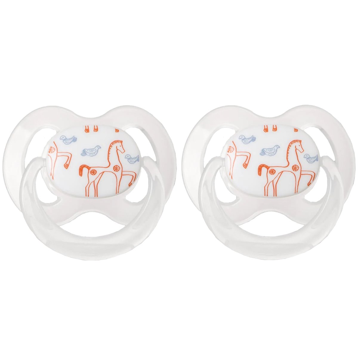 Korres Orthodontic Silicone Soothers 0-6m Ορθοδοντική Πιπίλα με Μαλακή Θηλή Σιλικόνης για Ηλικίες από 0-6 Μηνών 2 Τεμάχια 49582