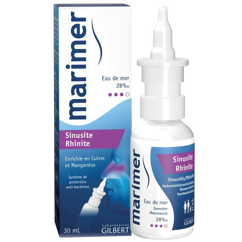 Marimer Sinusite & Rhinite Spray Φυσικό Αποσυμφορητικό Υπέρτονου Θαλασσινού Νερού Κατάλληλο για Ιγμορίτιδα & Ρινίτιδα 30ml