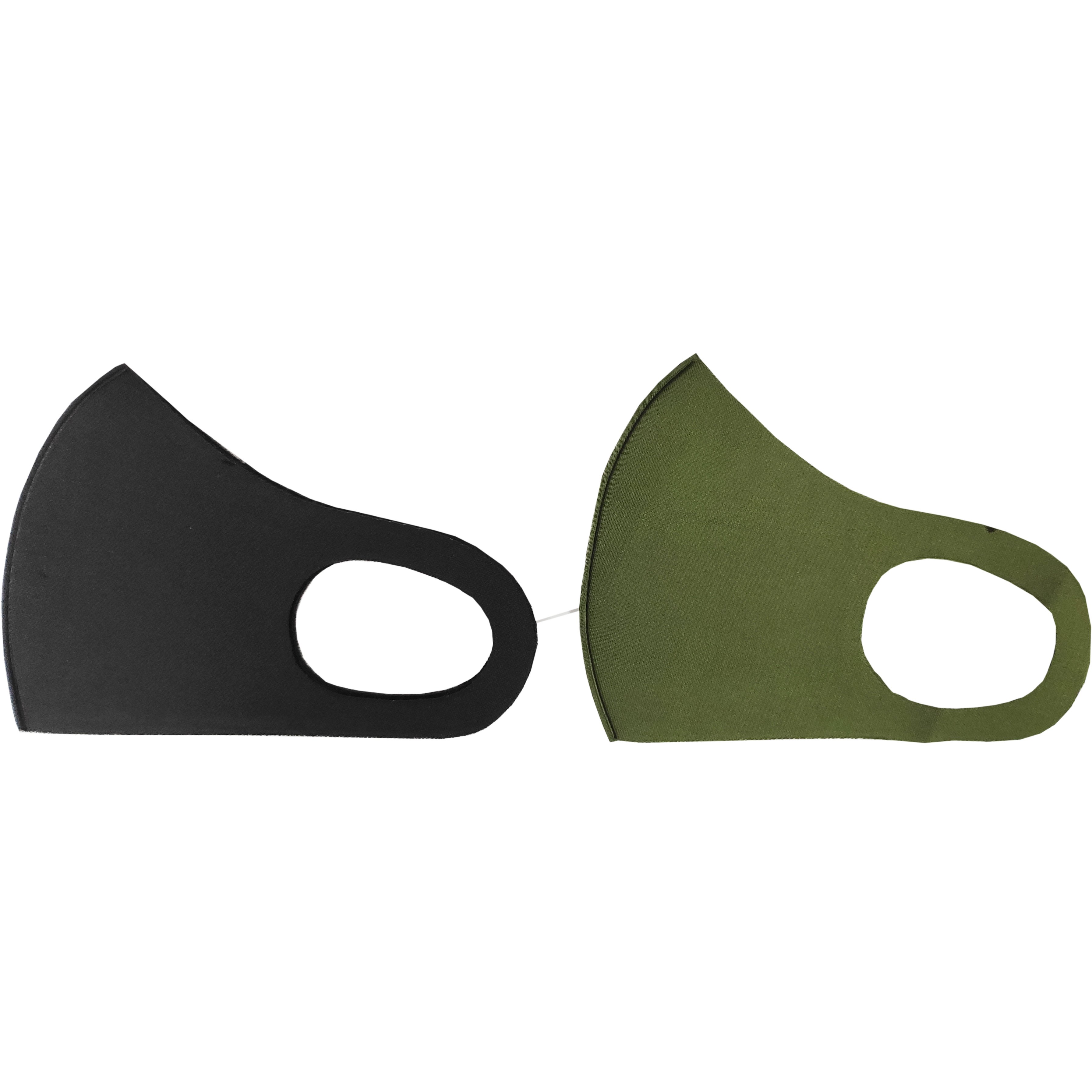 TiLi Fashion Face Mask Μάσκα Ενηλίκων Πολλαπλών Χρήσεων Μαύρη – Χακί 2 Τεμάχια
