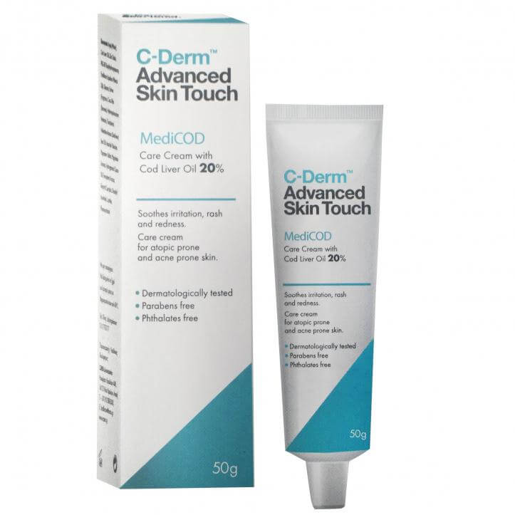Cana Medicod C-derm Advanced Skin Touch Cream With Cod Liver Oil 20% Δερματική Κρέμα Πολλαπλής Δράσης με Μουρουνέλαιο 20% 50gr