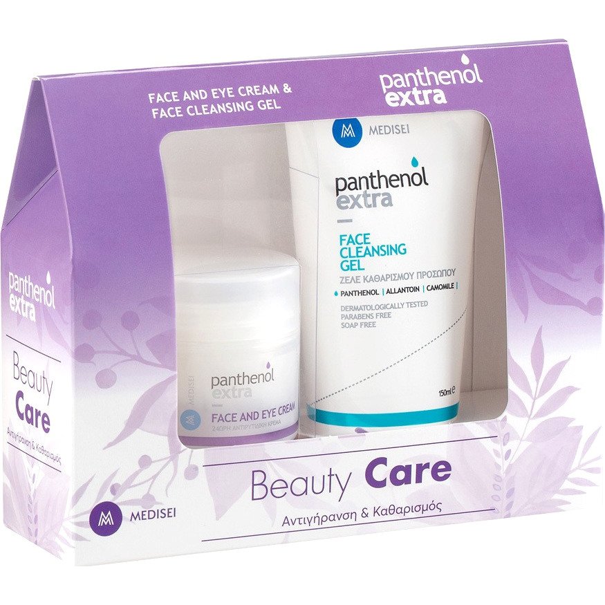 Medisei Panthenol Extra Promo Beauty Care Face & Eye Cream 50ml & Face Cleansing Gel Ζελέ Καθαρισμού Προσώπου 150ml