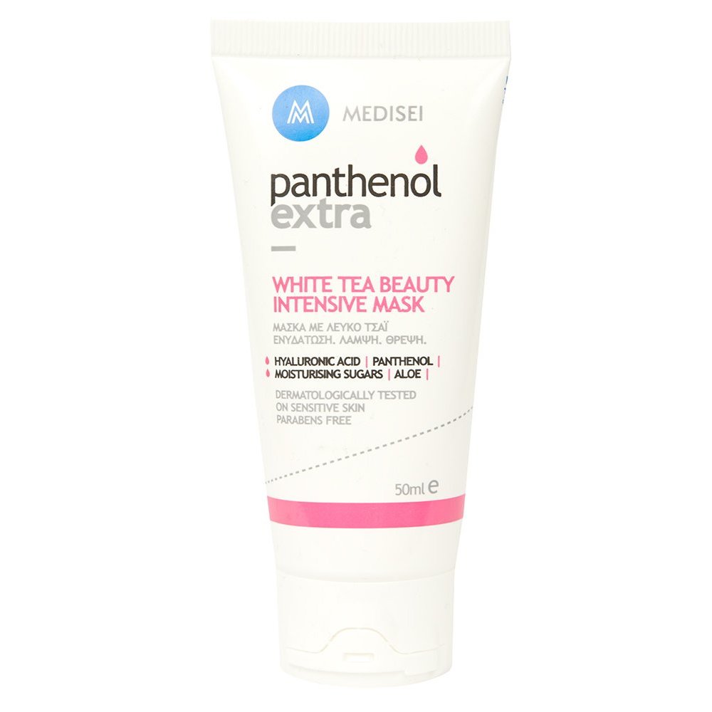 Medisei Panthenol Extra White Tea Beauty Intensive Mask Μάσκα με Λευκό Τσάϊ για Ενυδάτωση, Λάμψη και Θρέψη 50ml