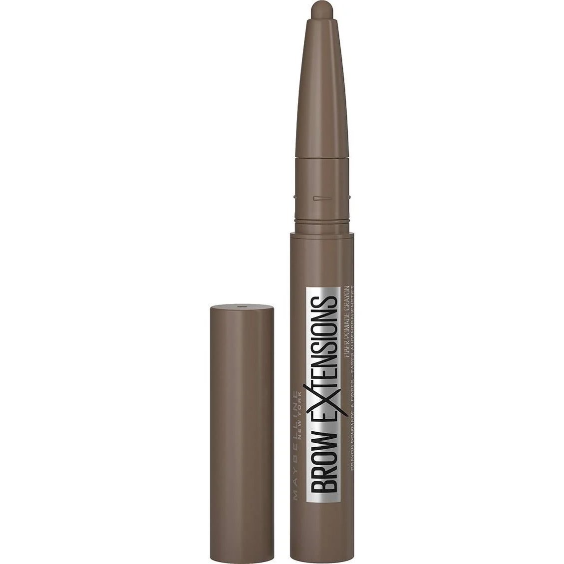 Maybelline Brow Extensions Fiber Pomade Crayon Πομάδα για Πυκνά & Καλοσχηματισμένα Φρύδια 0.4gr – 04 Medium Brown