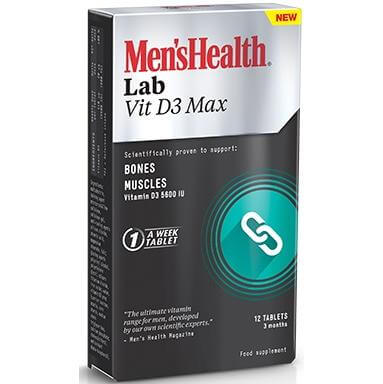 Mens Health Lab Vit D3 Max Για Τη Διατήρηση Της Υγείας Των Οστών Και Των Μυών 12 Caps