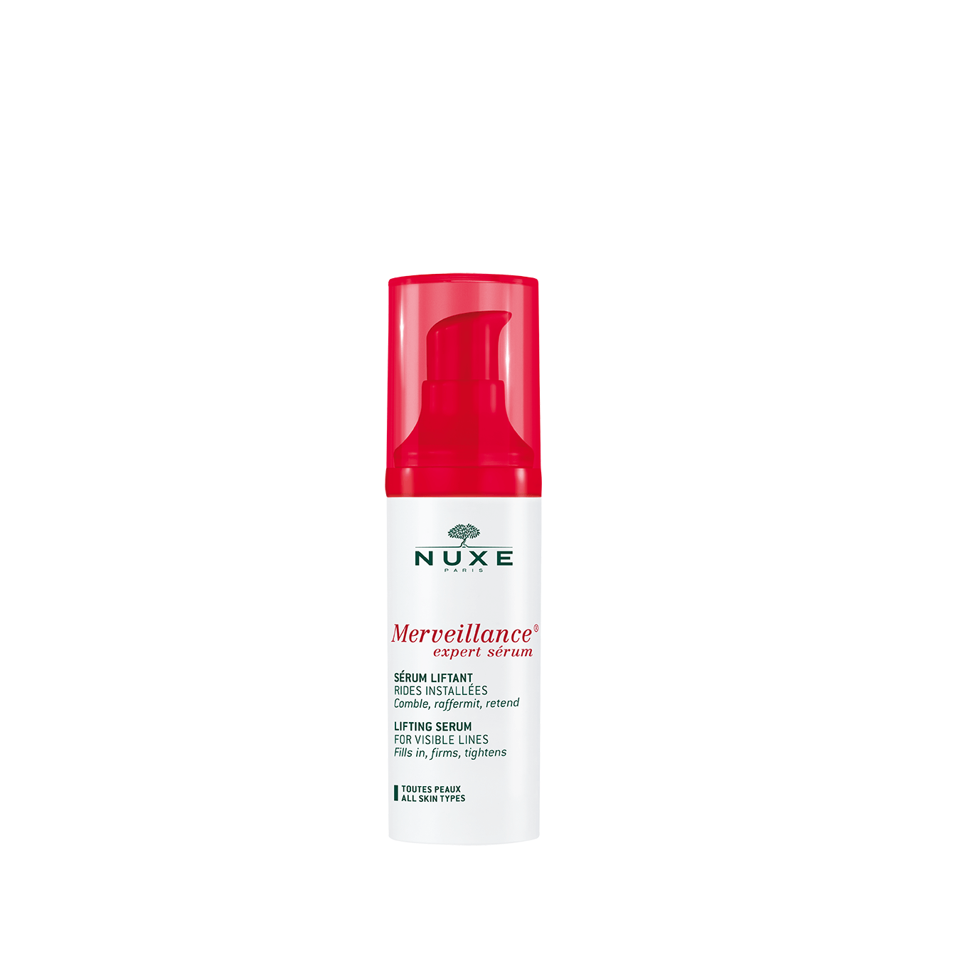 Nuxe Merveillance Expert Serum Ορός Κατά των Ορατών Ρυτίδων Έκφρασης για το Πρόσωπο και το Περίγραμμα των Ματιών 30ml