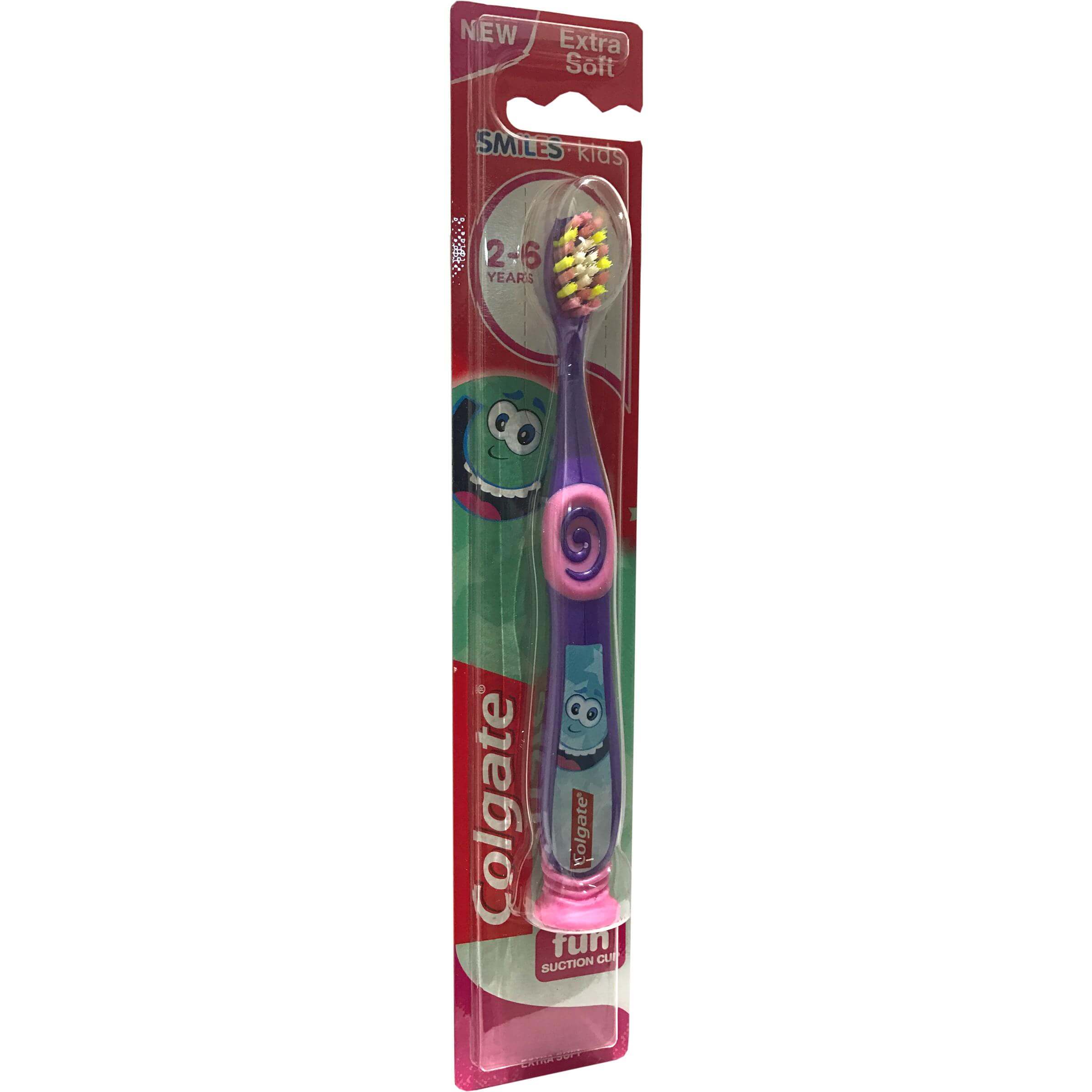 Colgate Kids Minios Extra Soft Οδοντόβουρτσα Παιδική 2-6 Χρονών σε Διαφορετικά Χρώματα με Ειδική Βάση 1τεμάχιο – ροζ