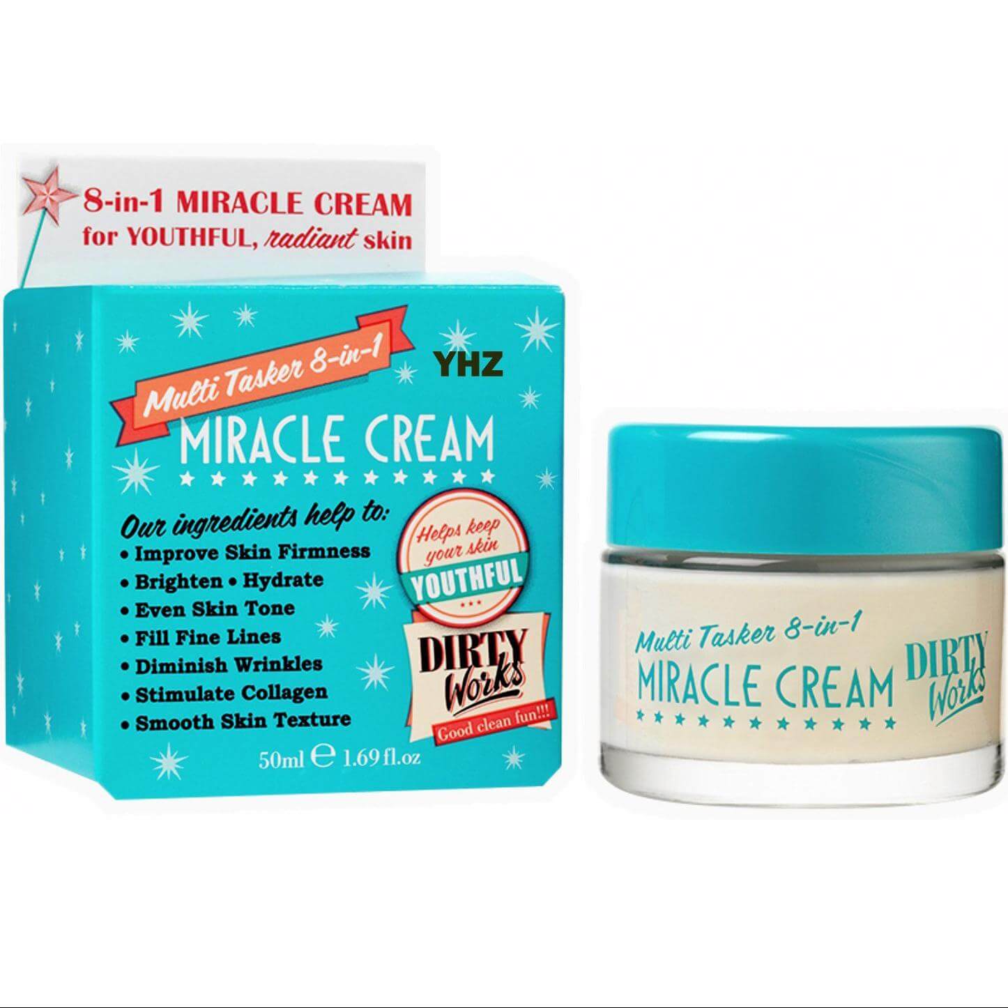 Dirty Works Miracle Cream 8-in-1 Αντιρυτιδική Κρέμα Προσώπου 50ml