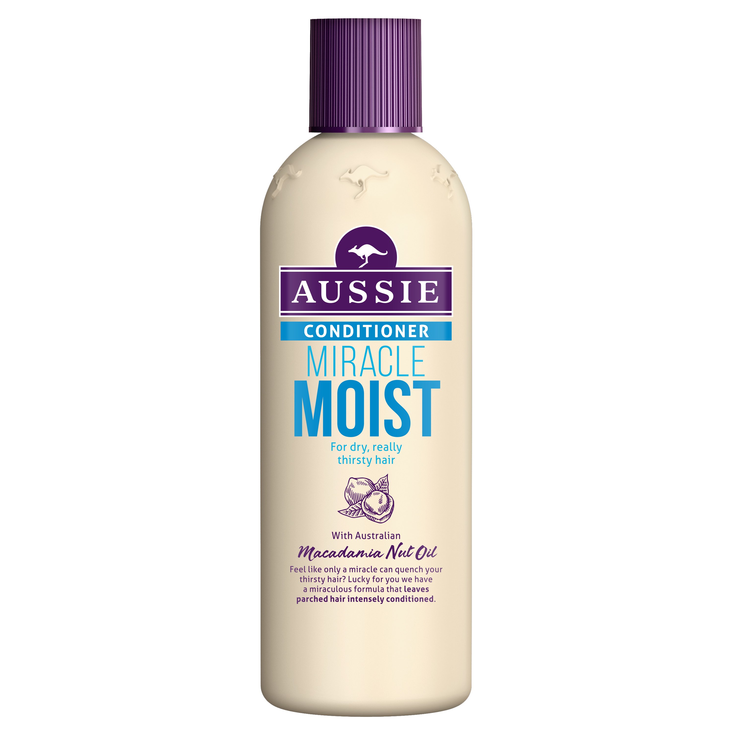 Aussie Miracle Moist Conditioner Ανάσα Δροσιάς Στα Ξηρά Ταλαιπωρημένα Διψασμένα Μαλλιά 250ml