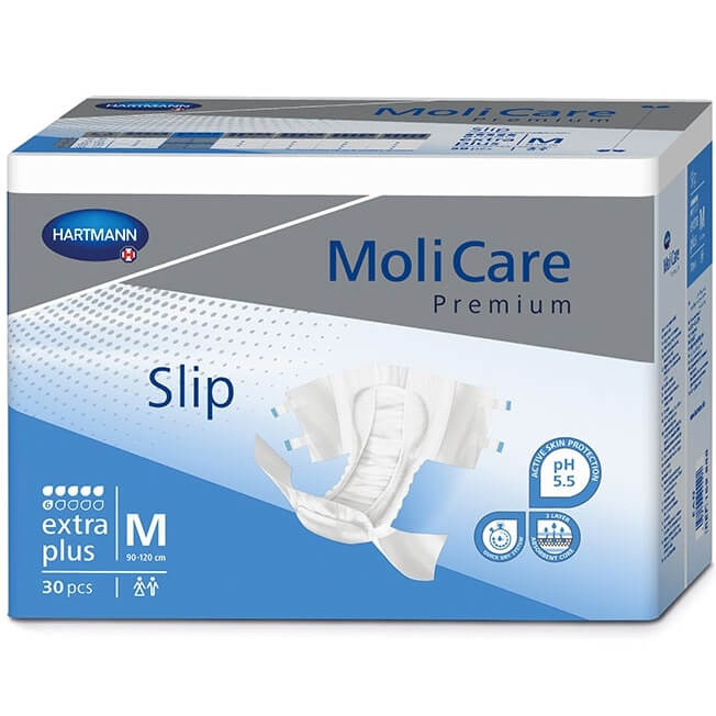 Hartmann MoliCare Premium Extra Plus Πάνες για Βαριά & Οξύτατη Ακράτεια Ούρων, Κοπράνων 30 τμχ – Medium (90-120cm)
