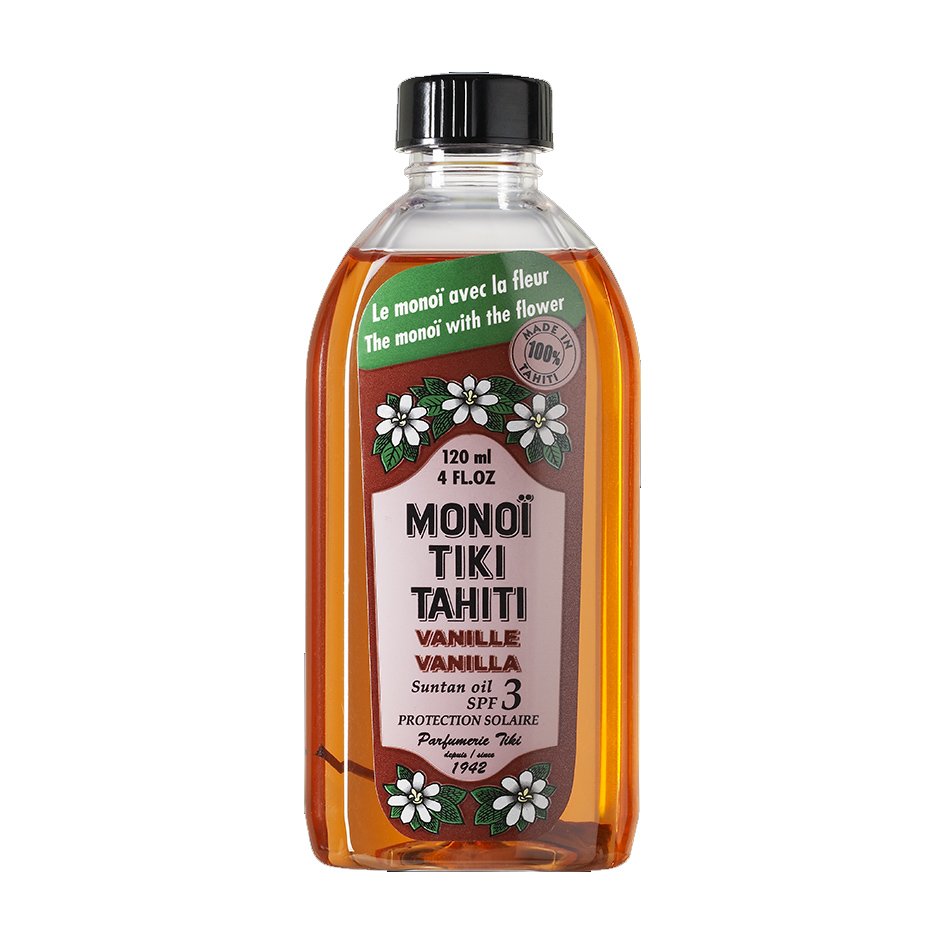 Monoi Tiki Tahiti Vanilla Bronzant Suntan Oil Spf3 Αντηλιακό Λάδι Μαυρίσματος με Άρωμα Βανίλιας 120ml