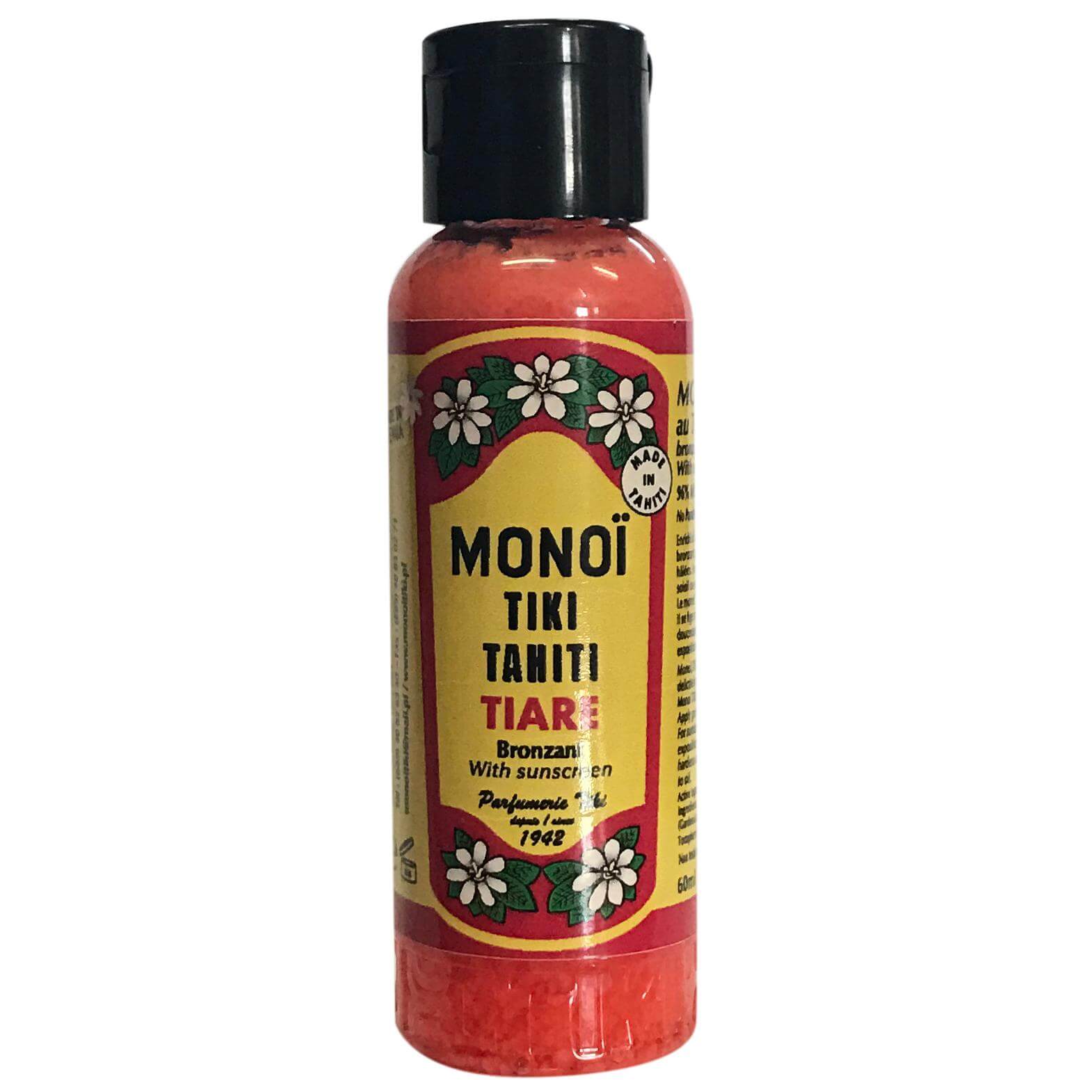 Monoi Tiki Tahiti Tiare Bronzant With Sunscreen Αντηλιακό Λάδι Μαυρίσματος με Άρωμα Γαρδένιας 60ml