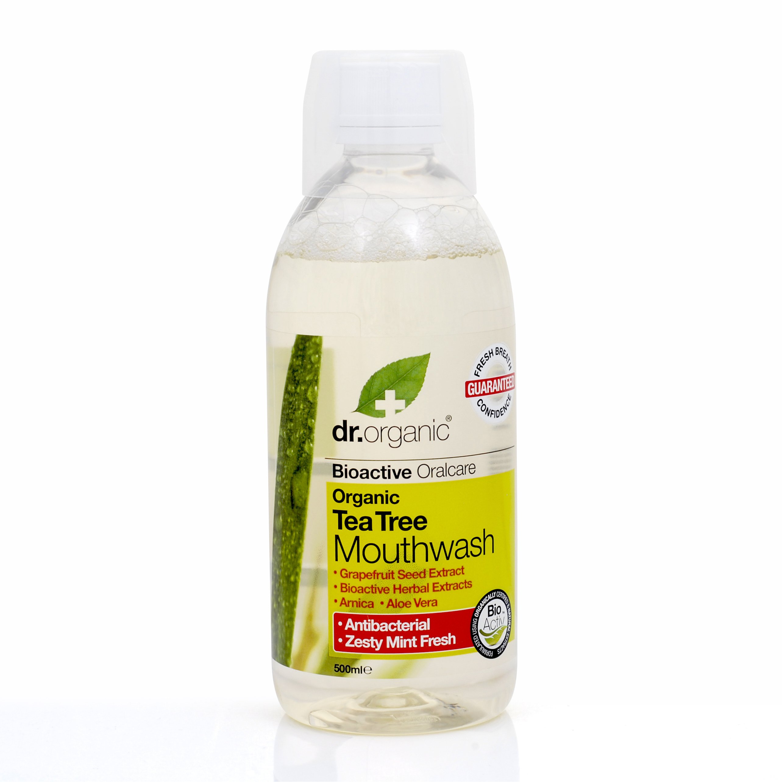 Dr Organic Organic Tea Tree Mouthwash Στοματικό Διάλυμα Με Βιολογικό Τεϊόδεντρο 500ml