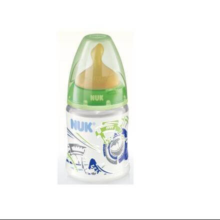 NUK NUK First Choice Μπιμπερό Πολυπροπυλενίου (PP) 150ml Θηλή Καουτσούκ Μεγέθους 1 (0-6 Μηνών) Medium (Μεσαία Οπή) Χρωματιστό – πράσινο
