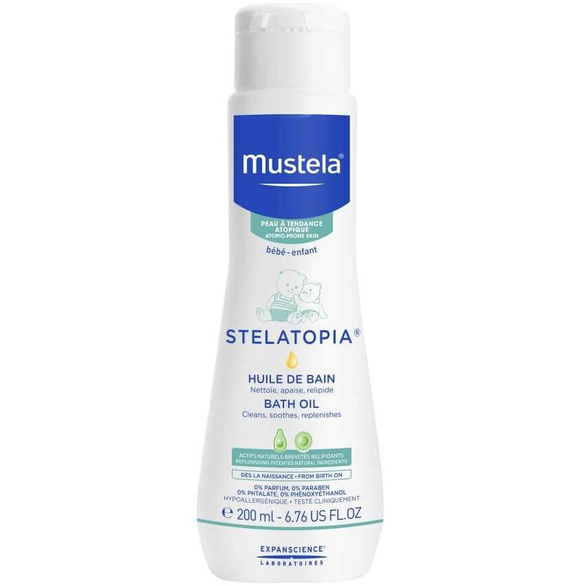 Mustela Stelatopia Bath Oil Βρεφικό-Παιδικό Έλαιο Μπάνιου για Ατοπική Δερματίτιδα 200ml