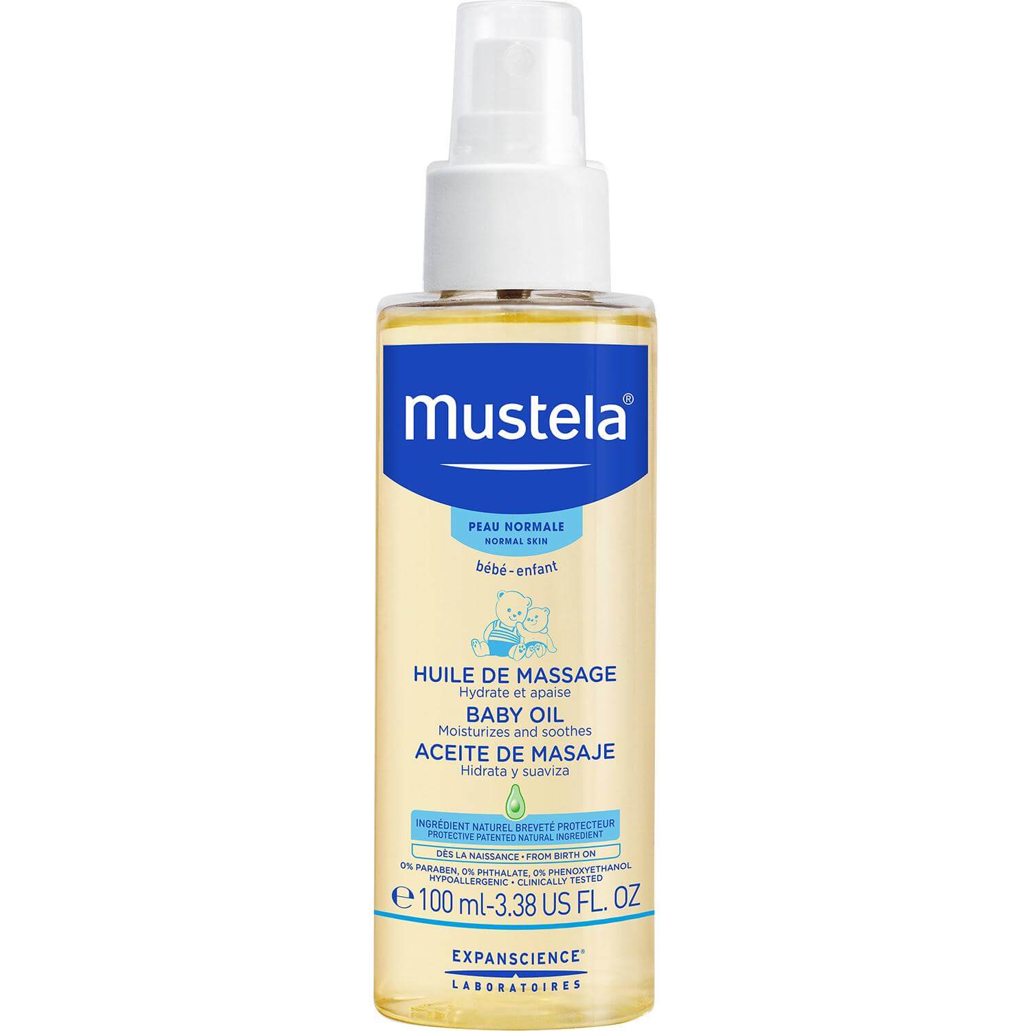 Mustela Baby Oil Βρεφικό Ενυδατικό Λάδι για Μασάζ 100ml