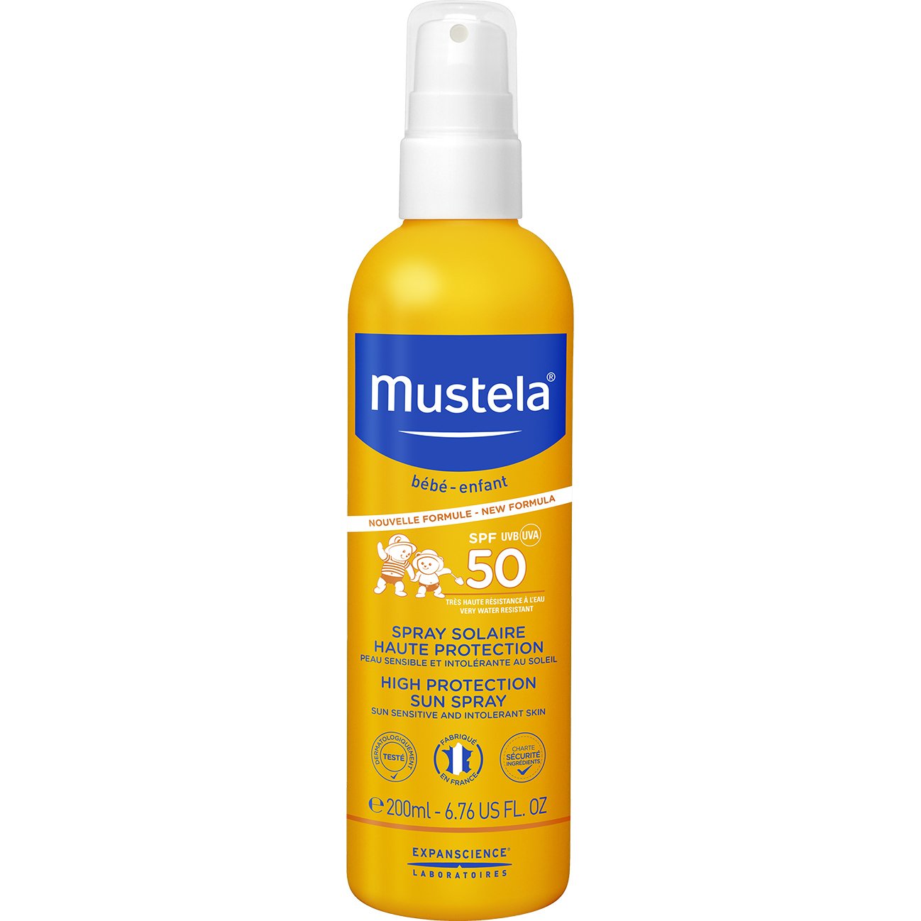 Mustela Bebe High Protection Sun Spray Spf50 Βρεφικό Αντηλιακό Γαλάκτωμα Προσώπου Σώματος Υψηλής Προστασίας 200ml