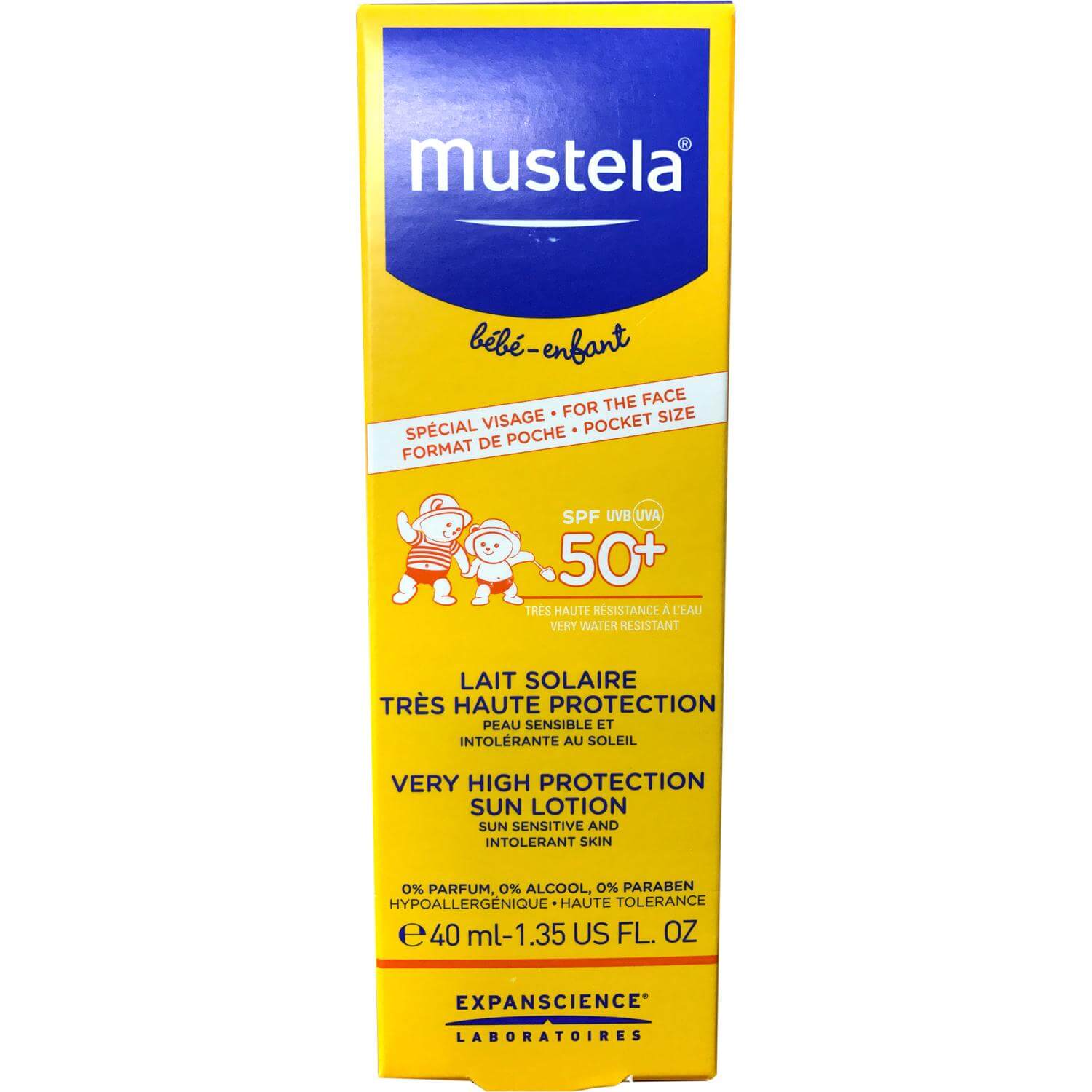 Mustela Very High Protect Sun Lotion Spf50+ Face Cream Βρεφική Αντηλιακή Κρέμα Προσώπου Υψηλής Προστασίας 40ml