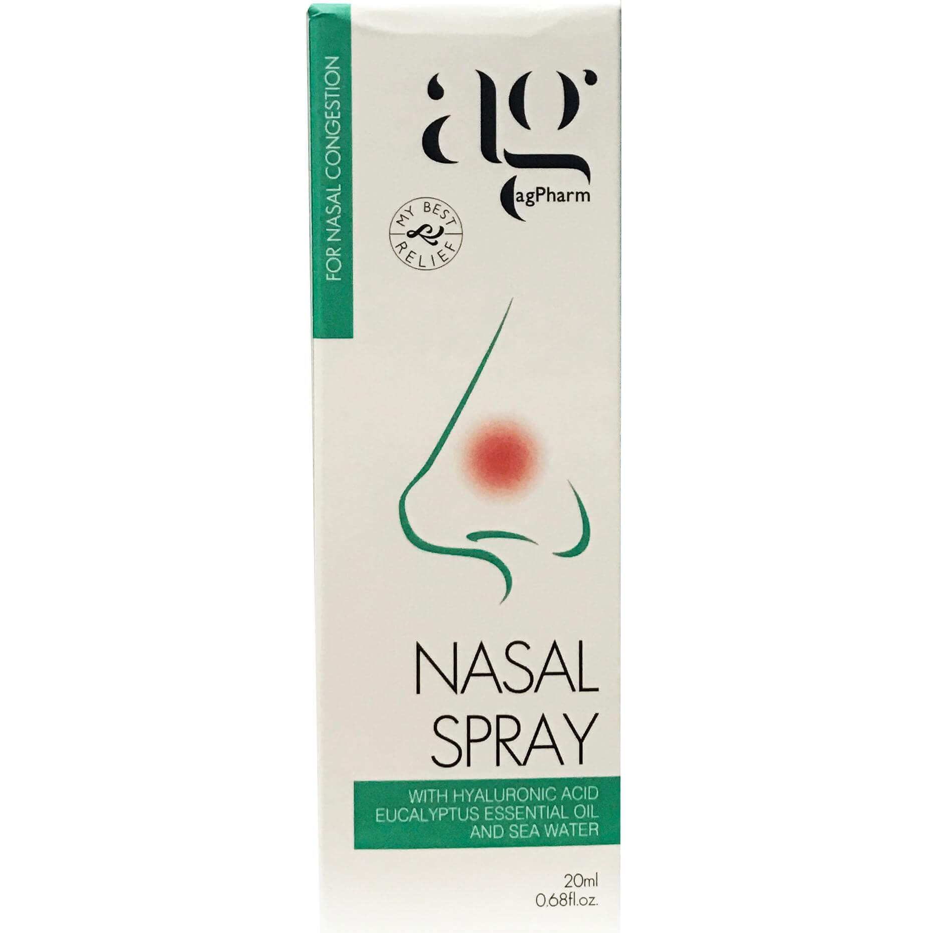Agpharm Nasal Spray With Hyaluronic Acid, Eucalyptus Essential Oil