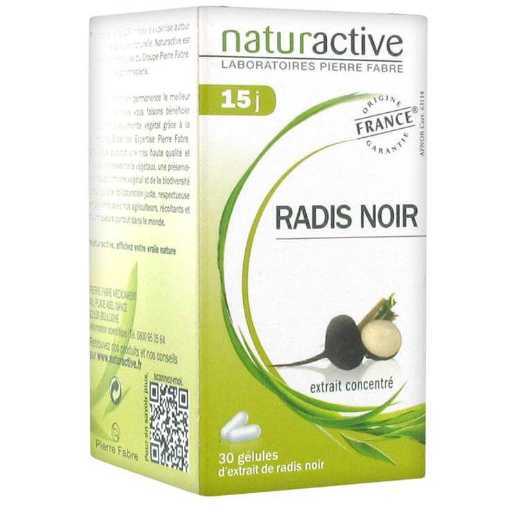 Naturactive Radis Noir Μαύρο Ραπάνι Διευκολύνει την Πέψη σε Συνδυασμό με την Αποτοξινωτική Δράση στο Συκώτι 30caps