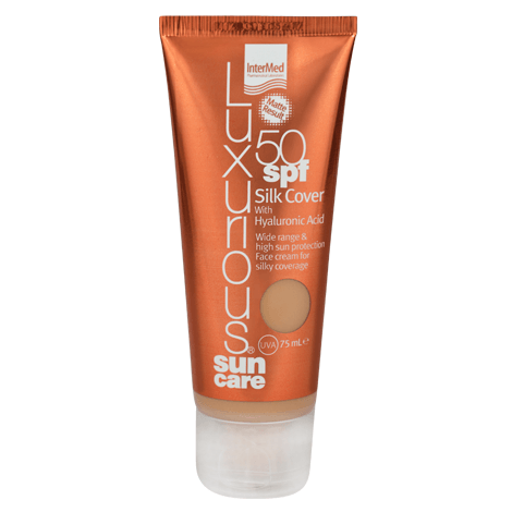 Luxurious Sun Care Silk Cover with Hyaluronic Acid Spf50 Natural Beige, 75ml
