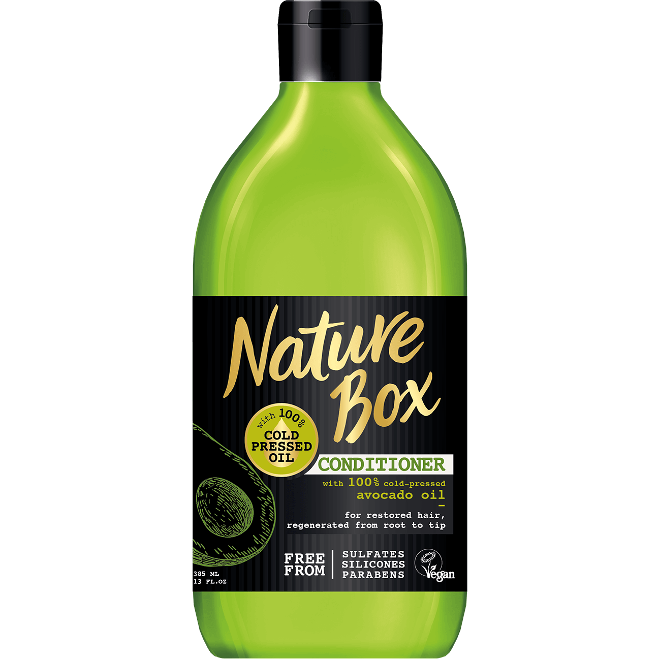 Nature Box Conditioner Avocado Κρέμα Μαλλιών για Επανόρθωση με Έλαιο Avocado 385 ml