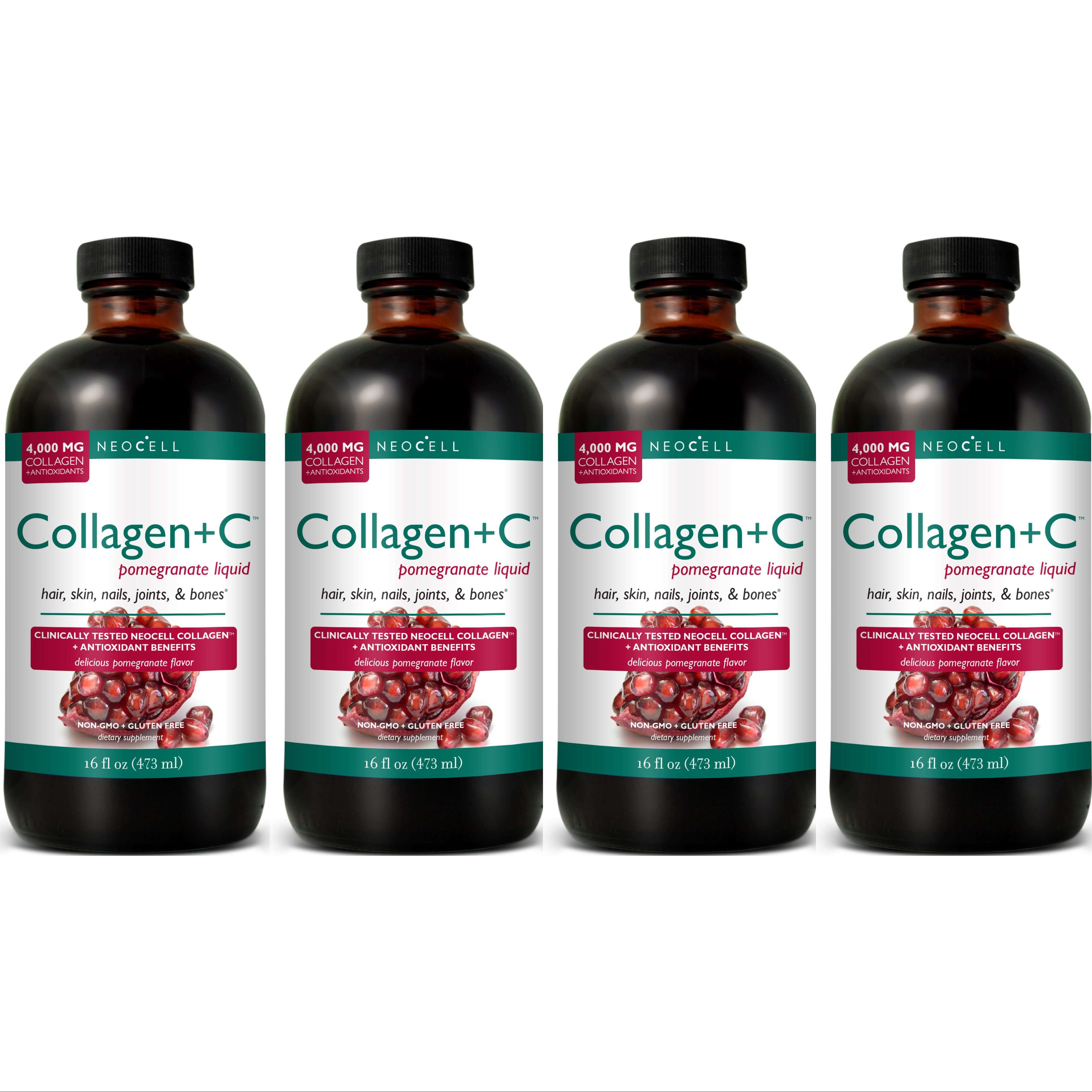 3 x Neocell Super Πόσιμο Κολλαγόνο (Collagen) Με Βιταμίνη C Και Ρόδι 3χ473ml