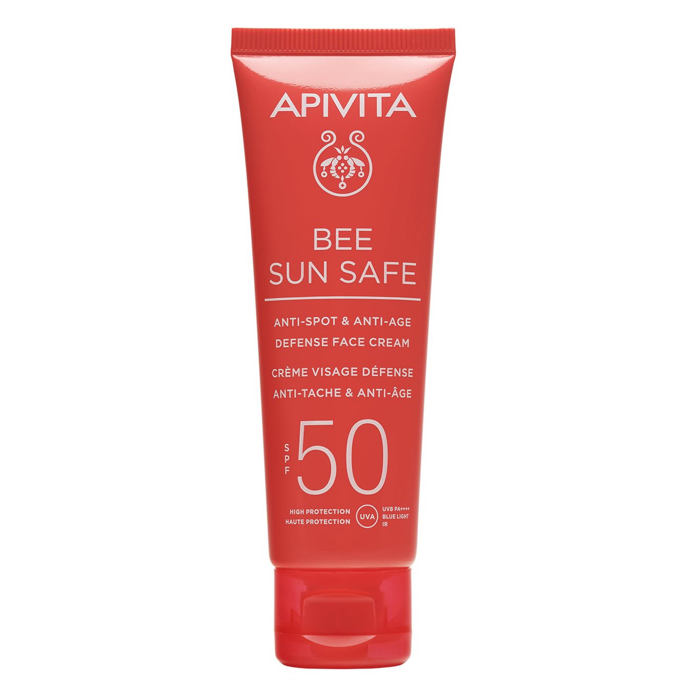 Apivita Bee Sun Safe Anti-Spot & Anti-Age Defence Face Cream With Marine Algae & Propolis Spf50, Velvet Texture 50ml