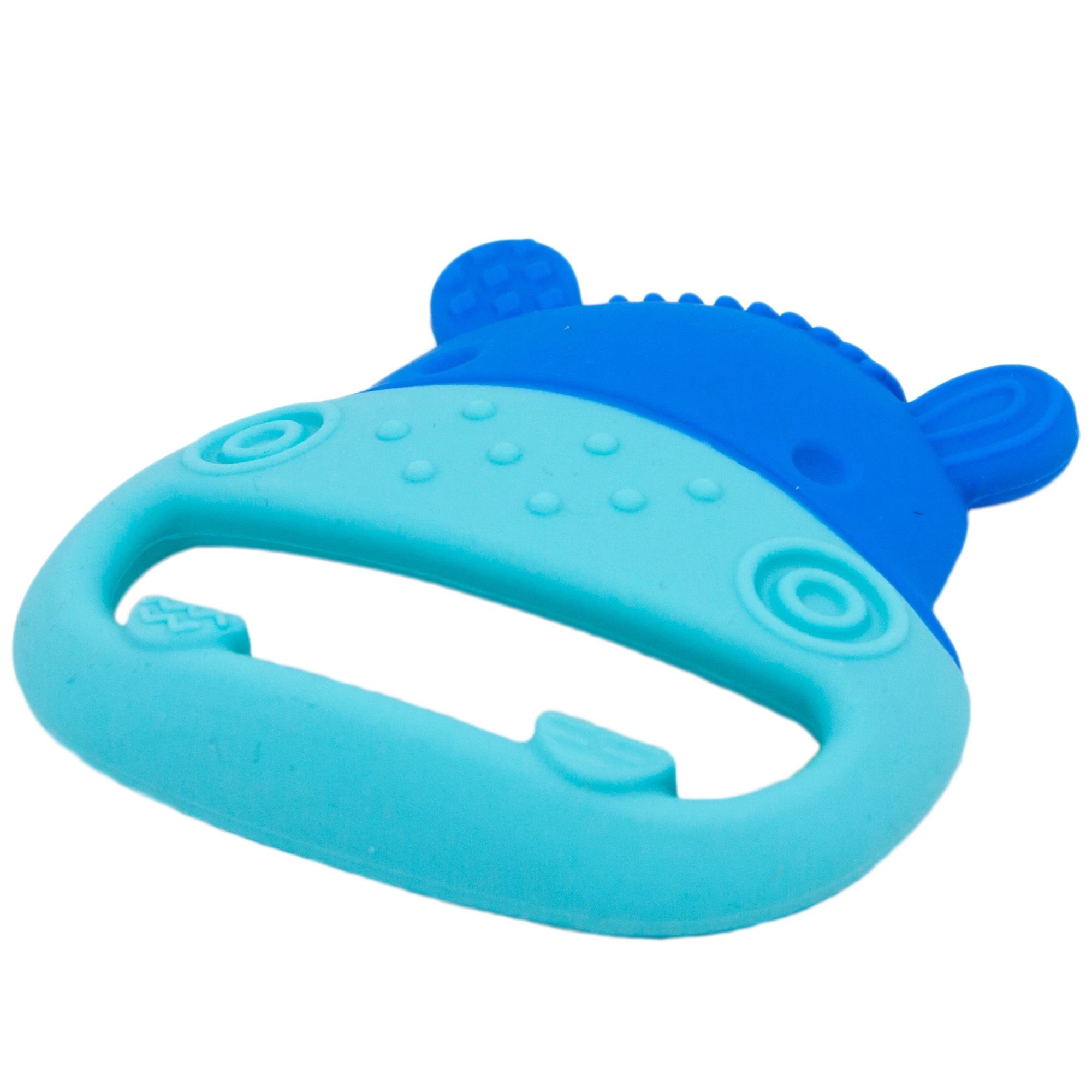Marcus & Marcus Sensory Teether Lucas Βρεφικό Μασητικό Σιλικόνης, Κρίκος Οδοντοφυΐας 5 Αισθήσεων Ιπποπόταμος, από 6 Μηνών