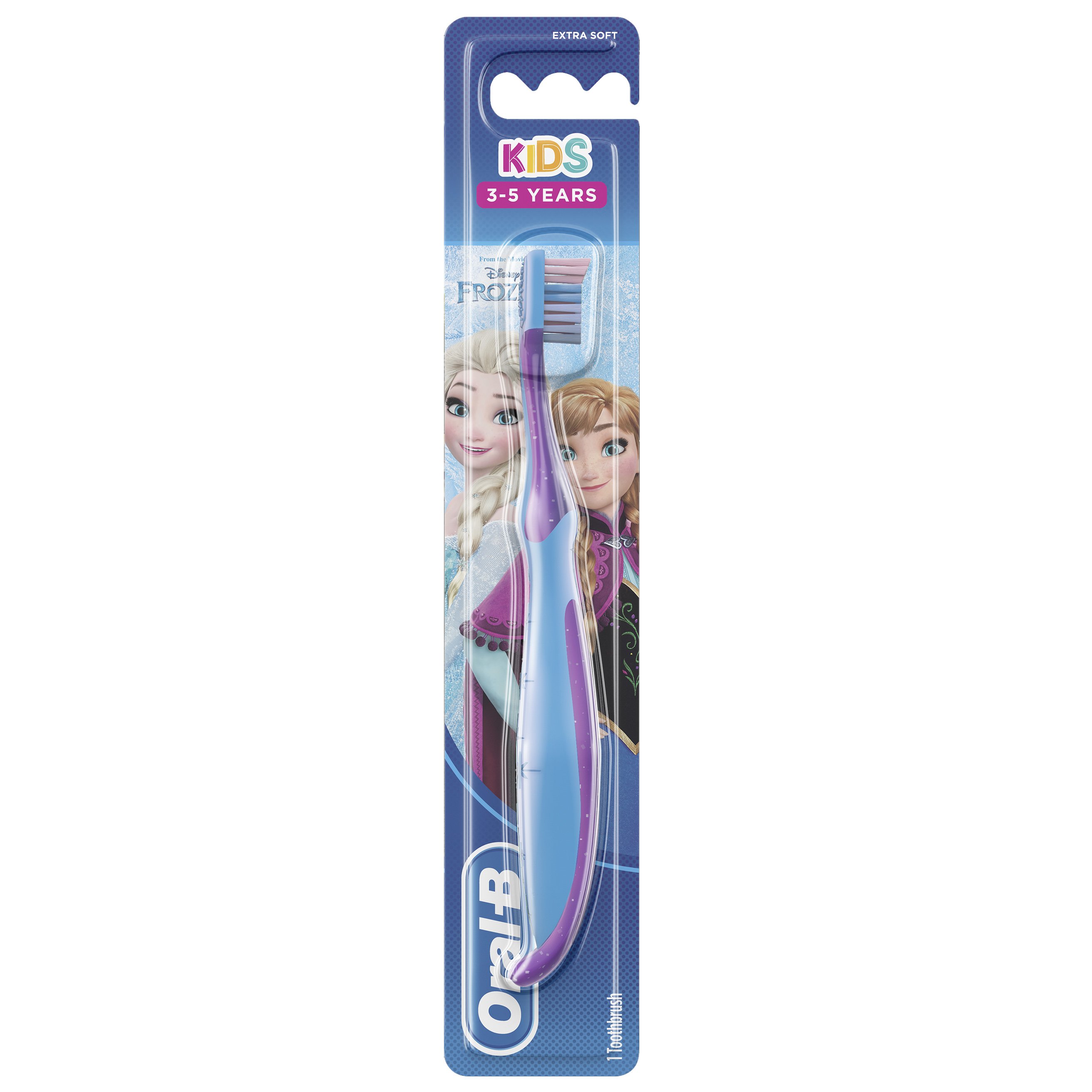 Oral-B Kids Frozen Χειροκίνητη Παιδική Οδοντόβουρτσα Extra Soft, 3-5 Ετών 1 Τεμάχιο – Μπλέ – Μωβ