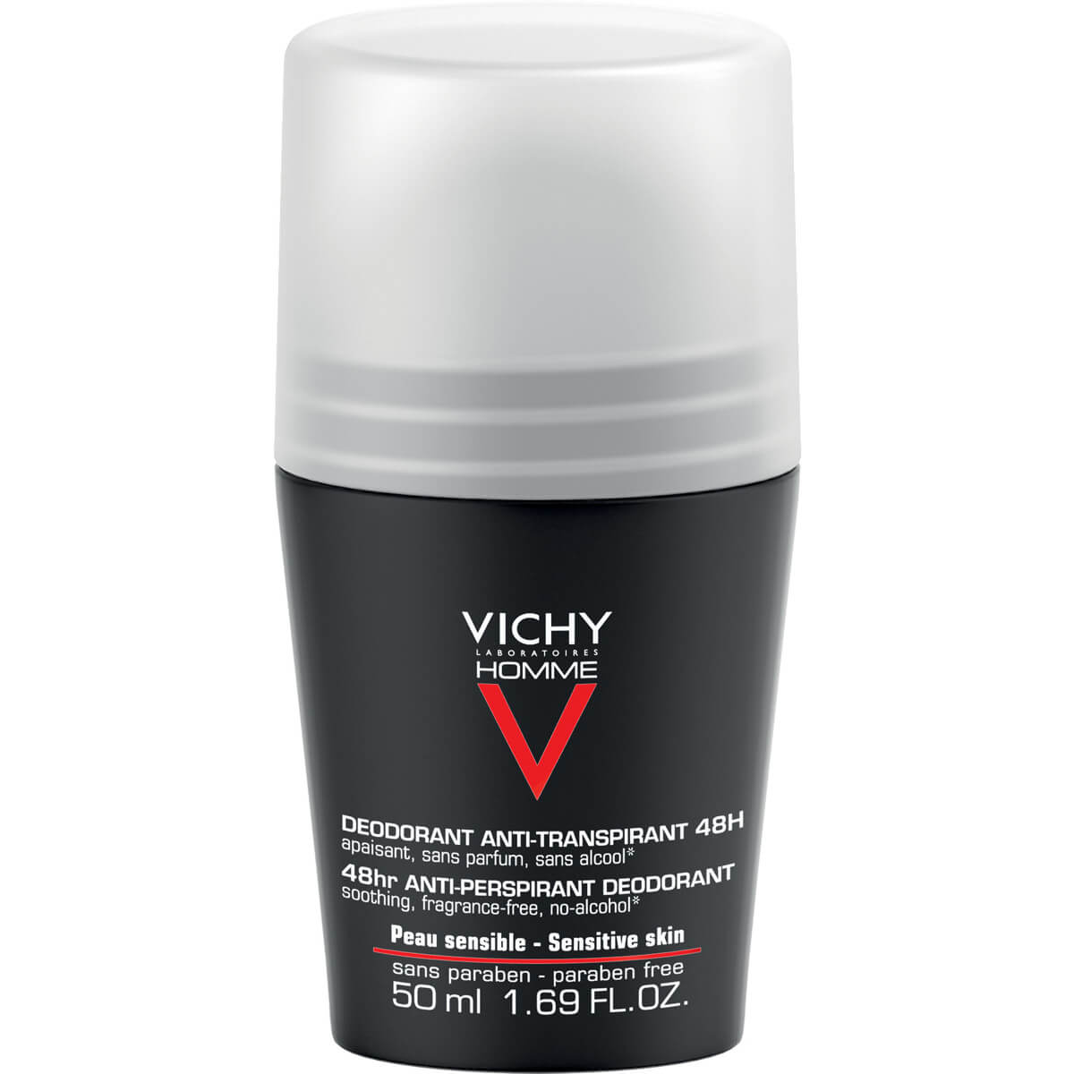 Vichy Homme Deodorant Bille Ανδρικό Αποσμητικό Κατά του Ιδρώτα για Ευαίσθητη Επιδερμίδα 48h 50ml