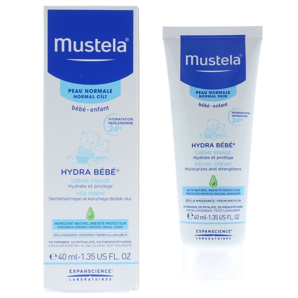 Mustela Hydra Bebe Face Cream, Ενυδατική Κρέμα Προσώπου Κανονικό Δέρμα 40ml