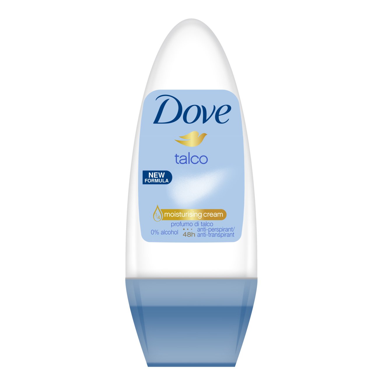 Dove Deo Roll On Talco 48h Αποσμητικό 48ωρης Αντιιδρωτικής Προστασίας με Ευχάριστο Άρωμα Πούδρας 50ml