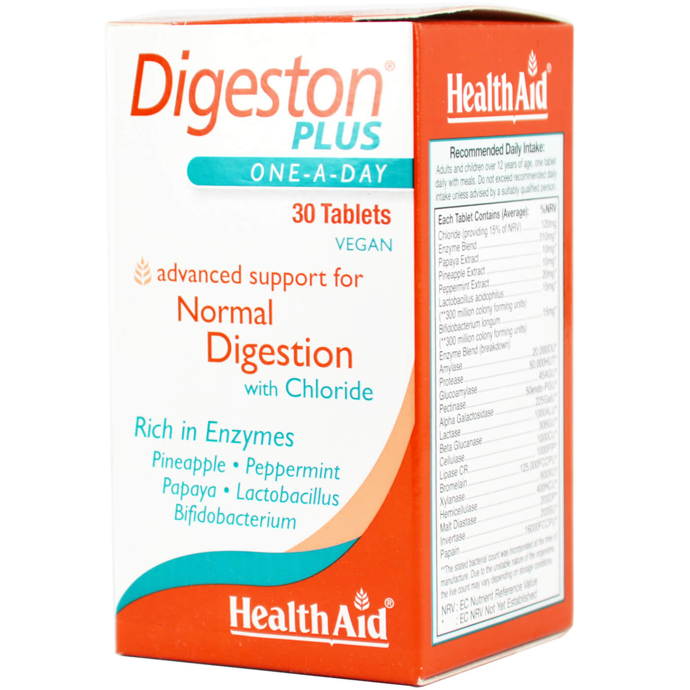Health Aid Digeston Plus Digestive Enzymes Πεπτικά Ένζυμα 30tabs